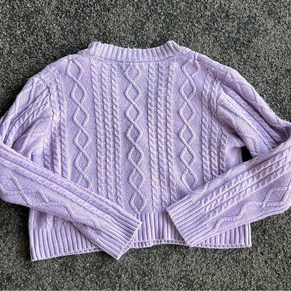 woven heart lavender y2k crop top + cardigan set nov sale - Picture 4 of 10